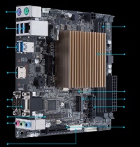 ASUS J3355I-C CEL D.CORE J3355 DDR3 HDMI M.2 ITX KUTUSUZ (BULK) - 1